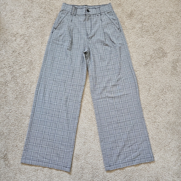 American Eagle Super High Rise Stretch Wide-Leg Trousers Size 2 - Picture 2 of 6